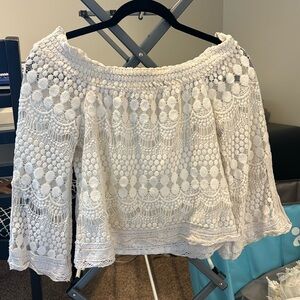 Off the shoulder crop top